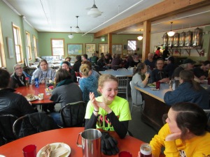 Holden's dining hall - every meal is eaten in community